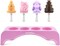 Unicorn Popsicle Molds with Sticks, 4-Pack Silicone Popsicle Holders for Kids Girls, Mini Homemade Ice Cream Molds, Easy-release Popsicle Maker, BPA-free & Dishwasher Safe (Classic)